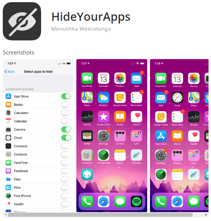 Hideyourapps