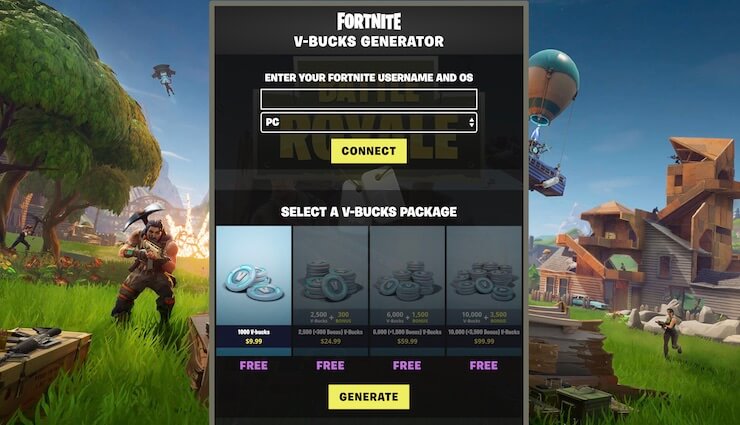 Fortnite V bucks Generator