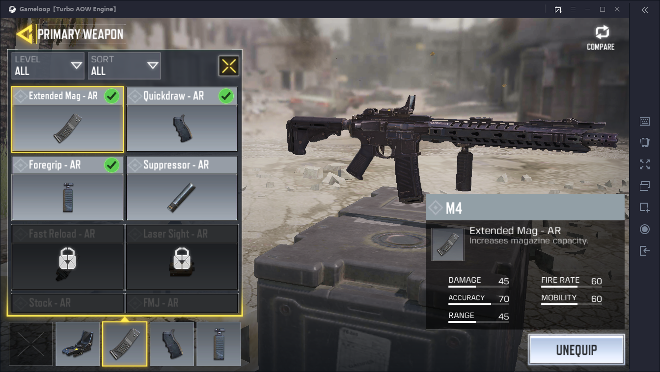 Customizing weapons in Call of Duty