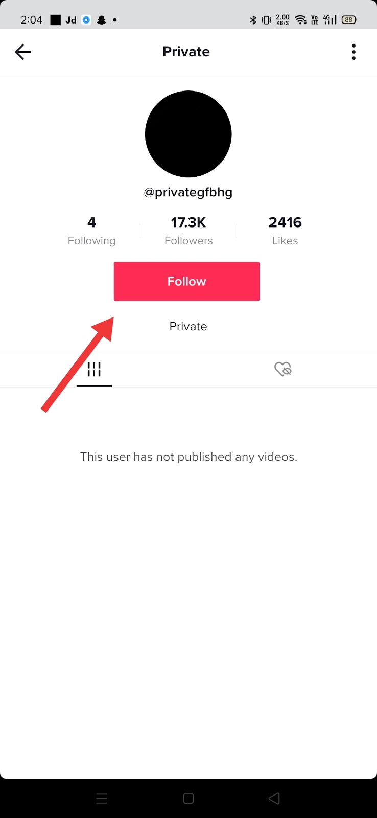 Follow someone on TikTok 